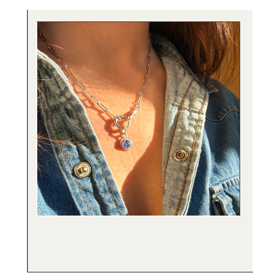 Sapphire Disc Pendant