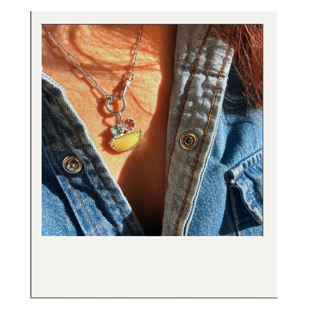 Teal/Pink Tourmaline + Yellow Opal