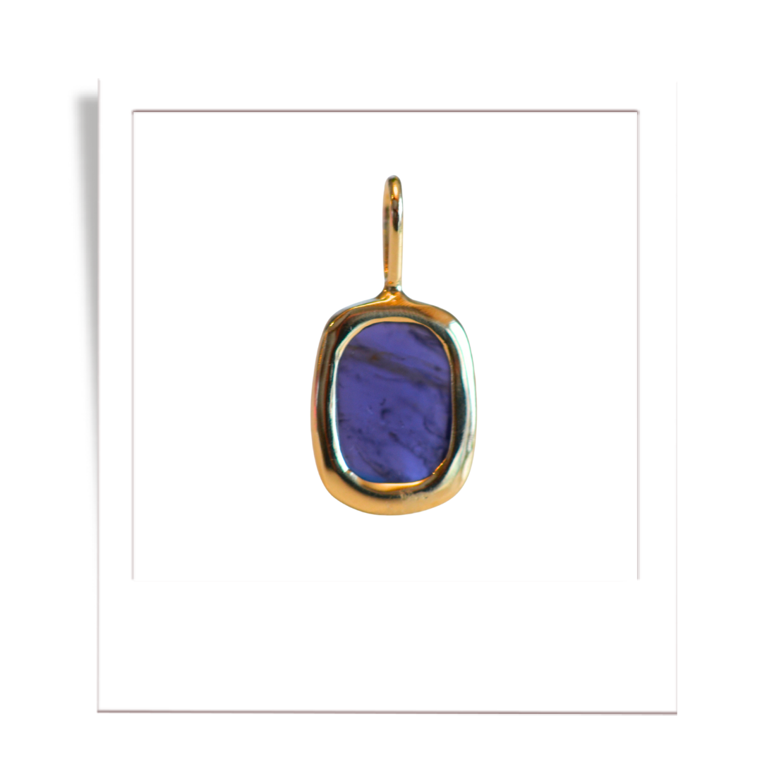 Gold Iolite Pendant