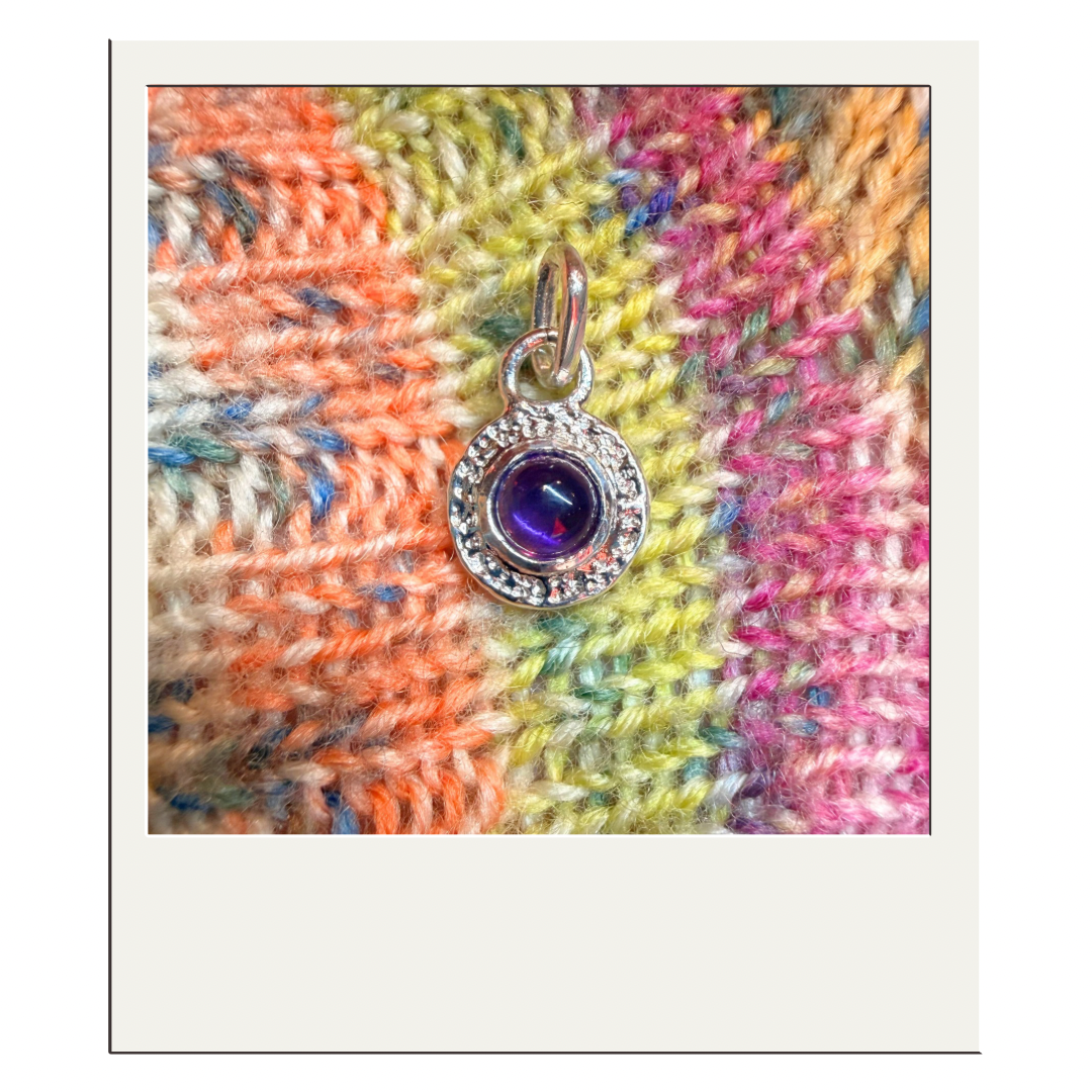 Amethyst Disc Pendant