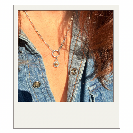 Peridot Disc Pendant