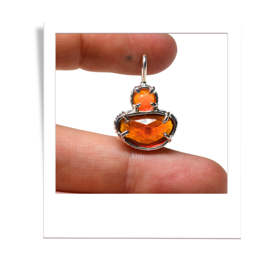 Carnelian and Garnet Pendant