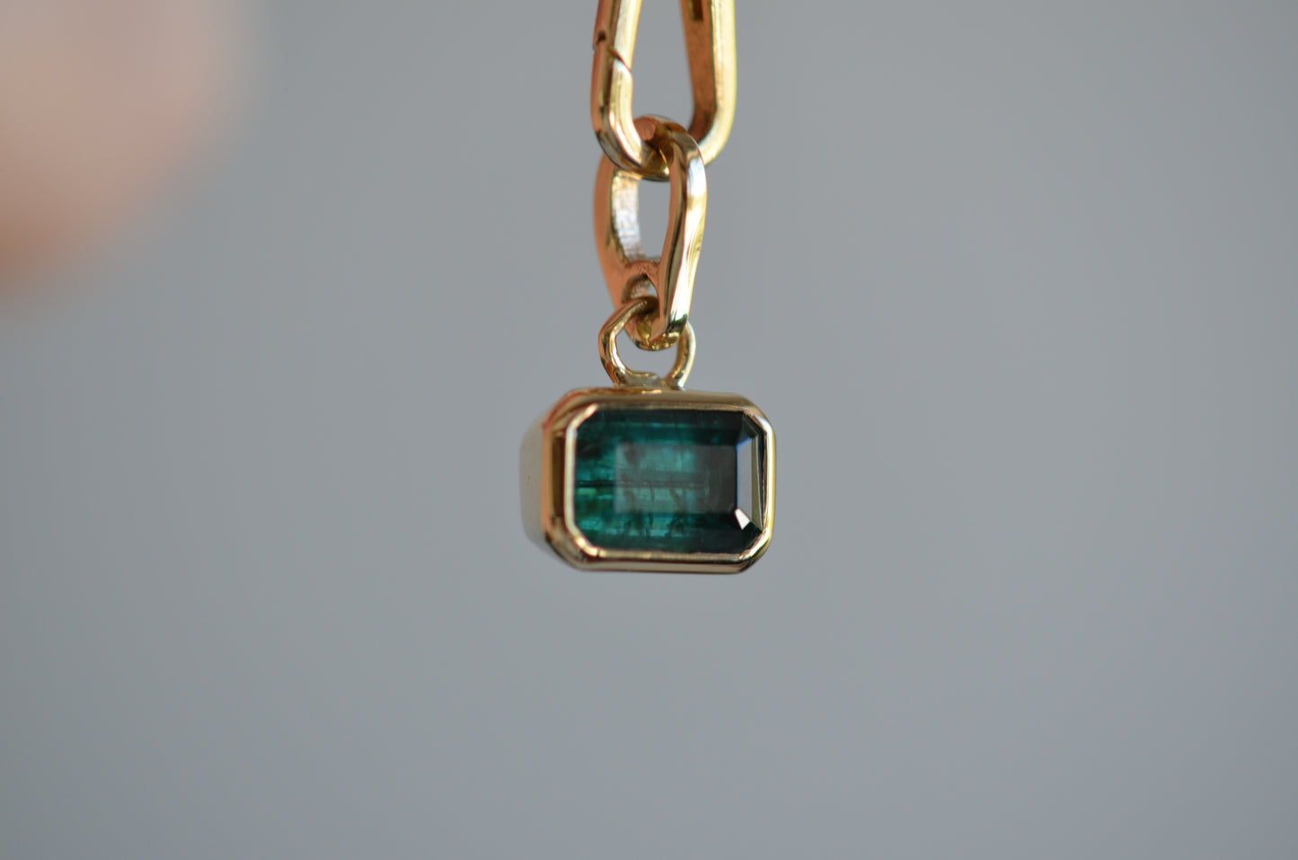 Teal Tourmaline Pendant