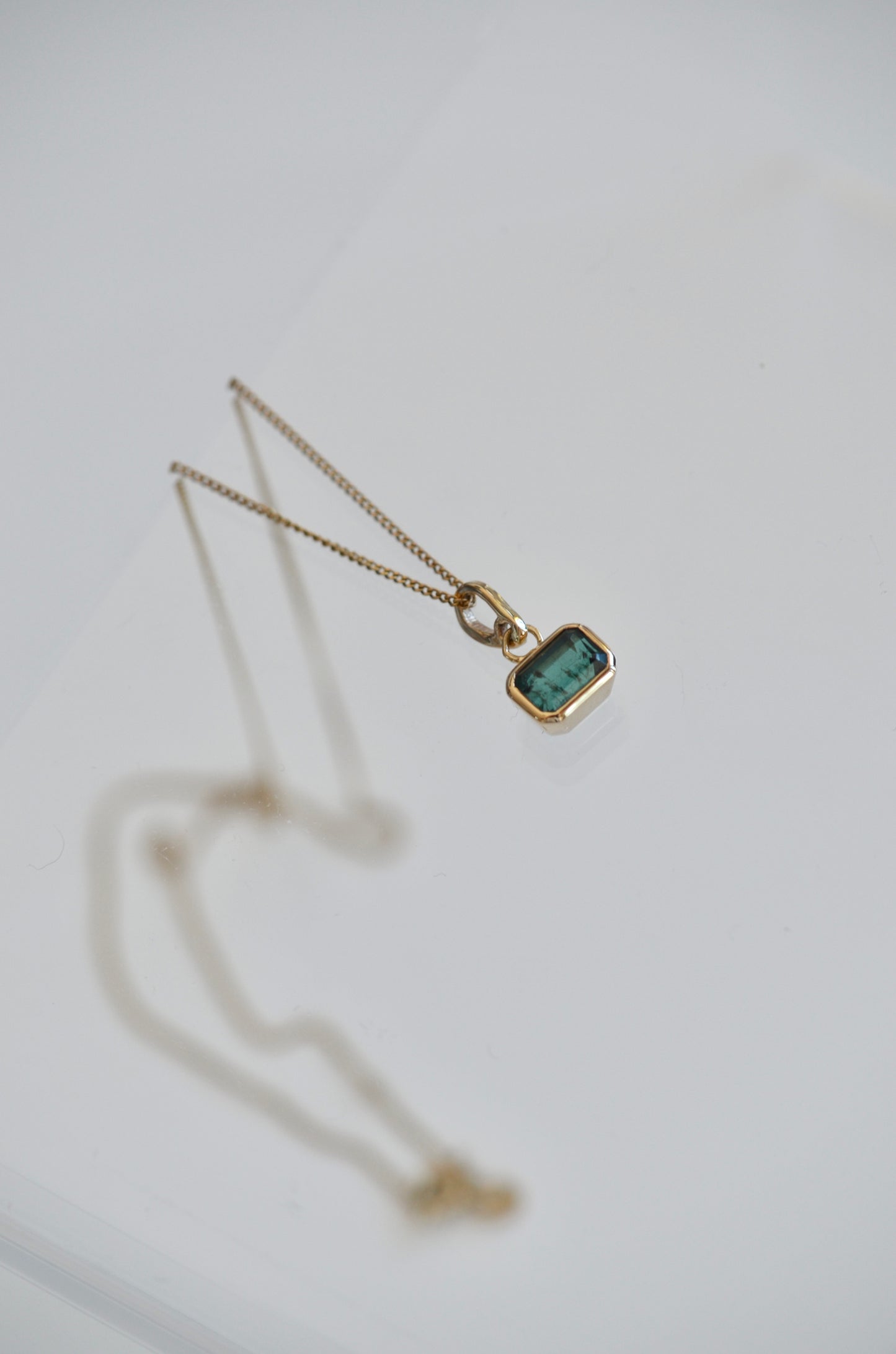 Teal Tourmaline Pendant