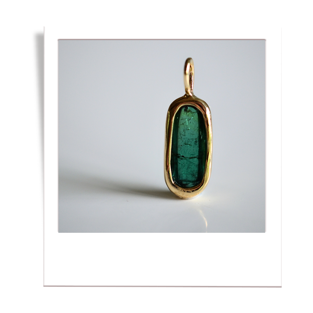 Green-Blue Tourmaline Pendant