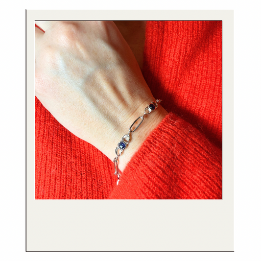 6.5’’ rose cut sapphire bracelet