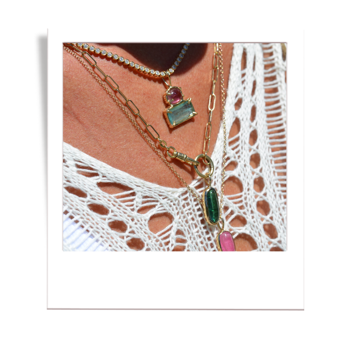 Pink and Minty Teal Tourmaline