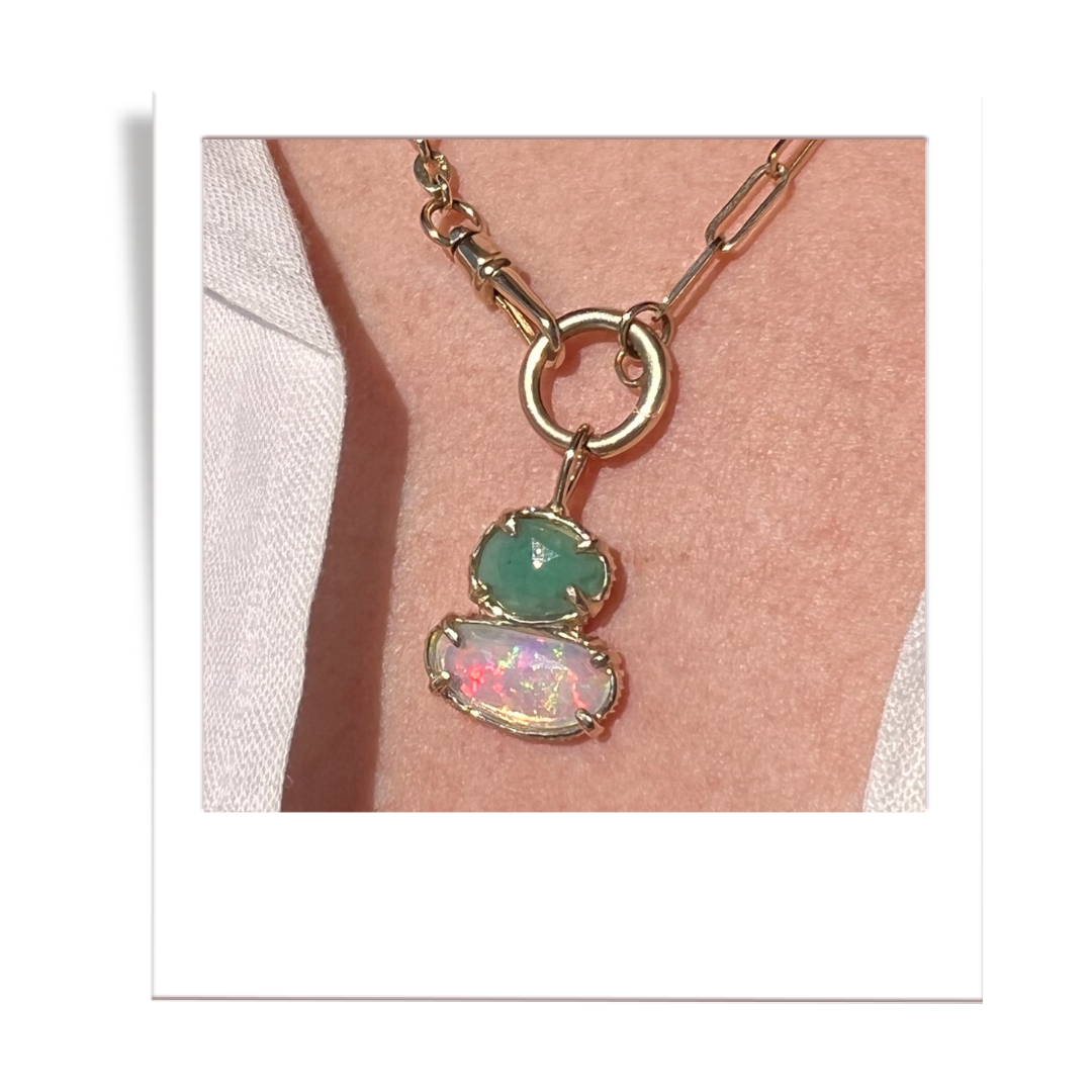 Rustic Emerald + Welo Opal
