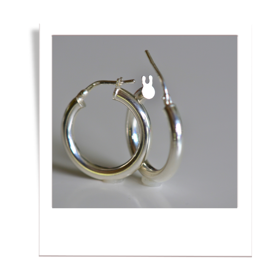 Sterling Silver Tube Hoop