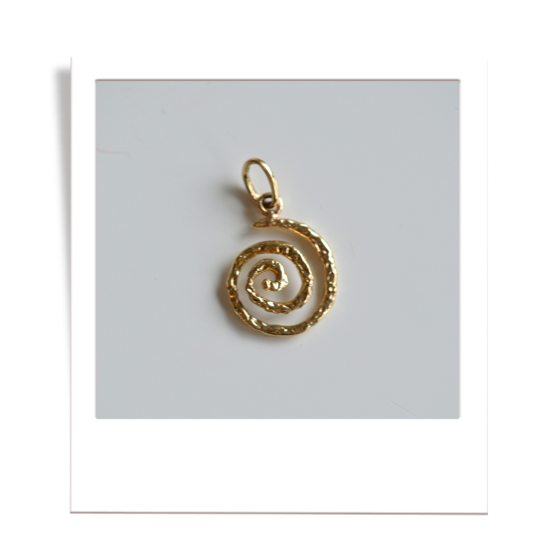 golden spiral charm holder