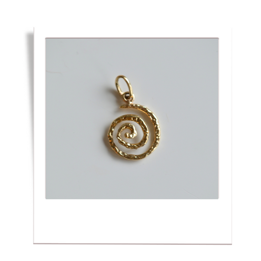golden spiral charm holder