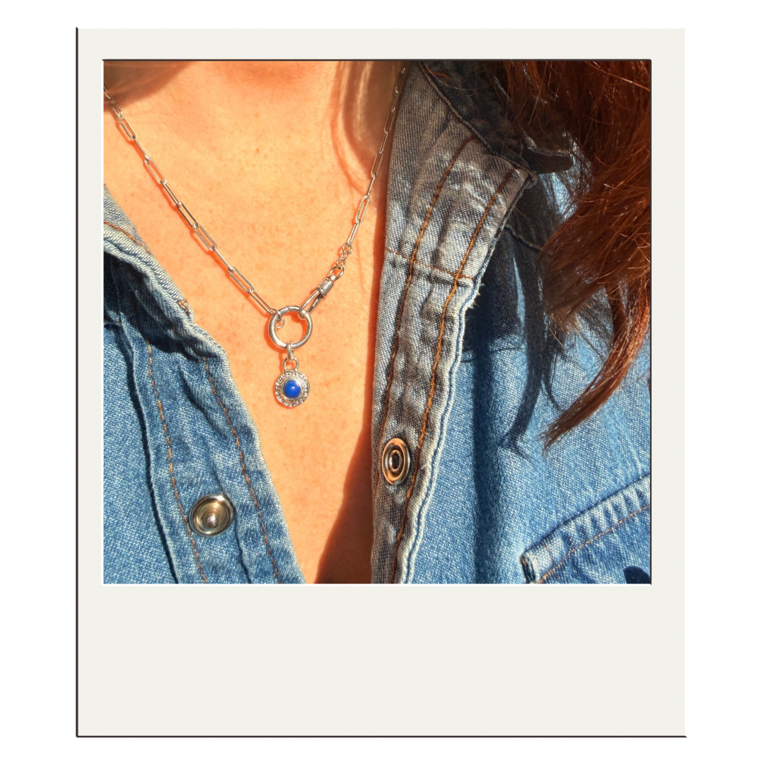 Lapis Lazuli Disc Pendant