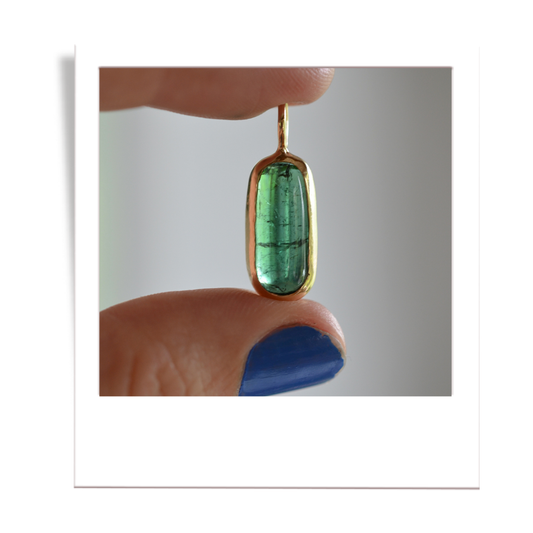 Green-Blue Tourmaline Pendant