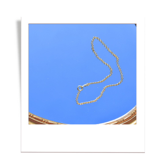 modern belcher style chain with charm ring