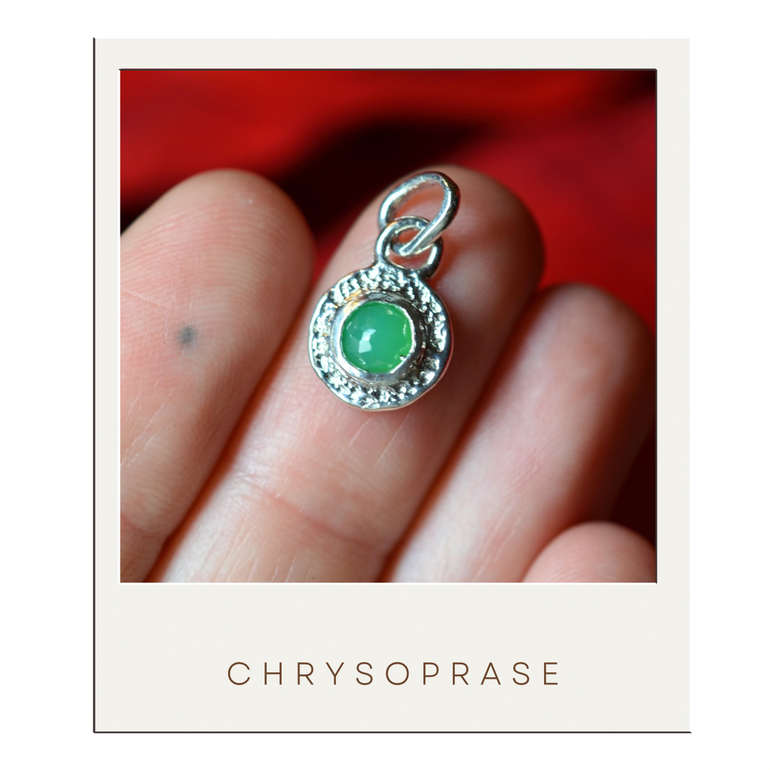 Chrysoprase Disc Pendant