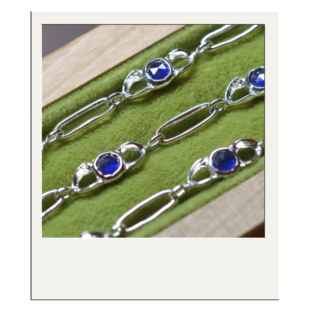 7.5’’ rose cut sapphire bracelet