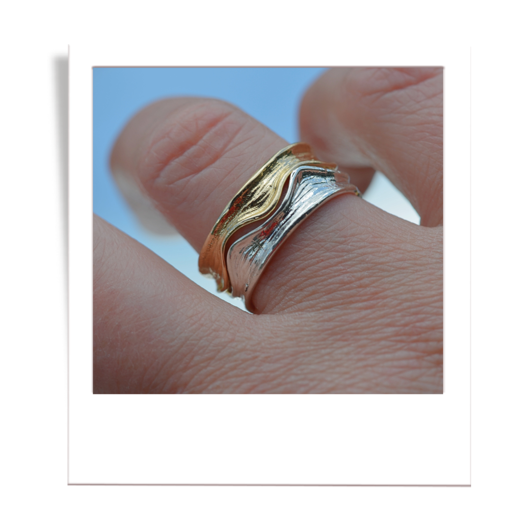 silver wave ring