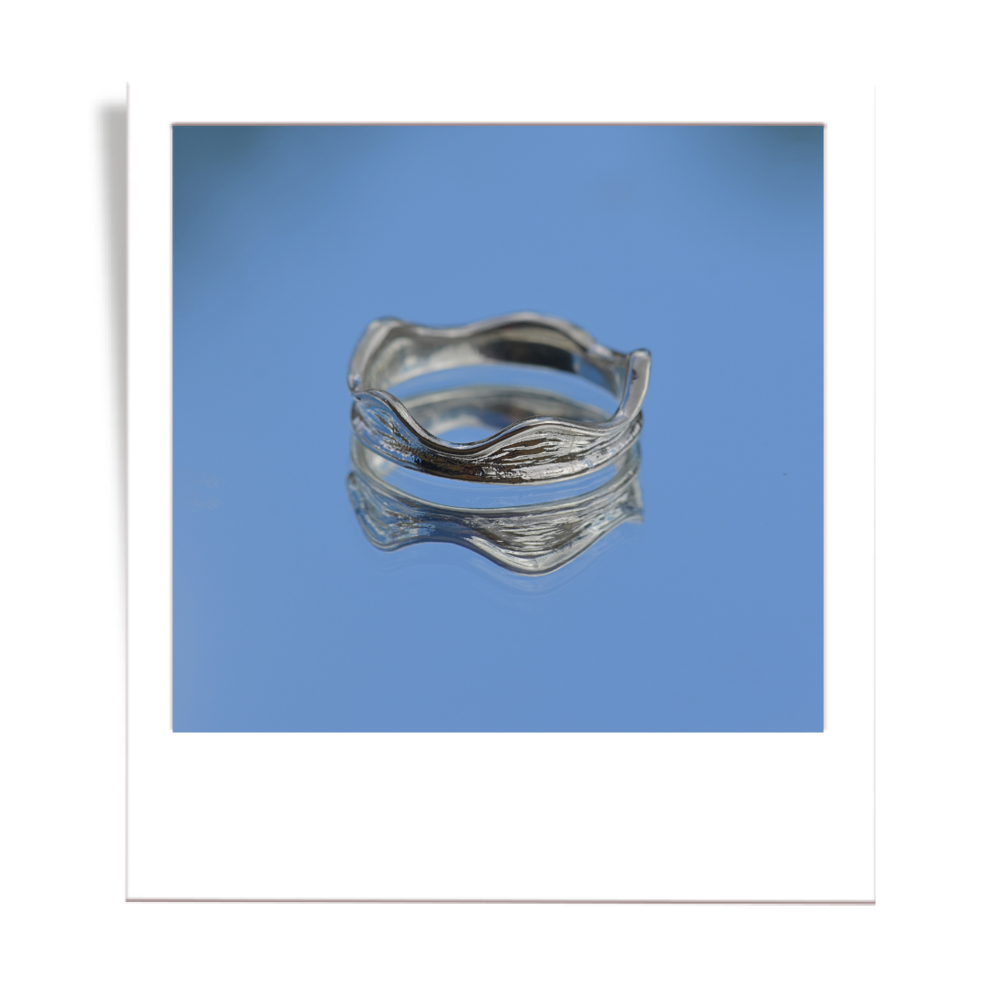 silver wave ring