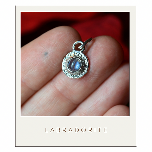 Labradorite Disc Pendant