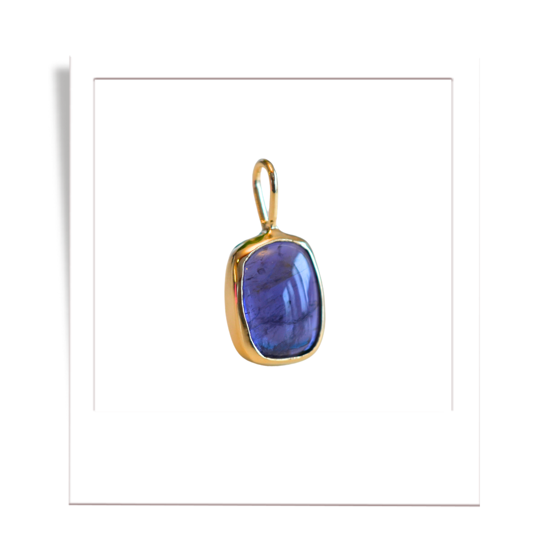 Gold Iolite Pendant