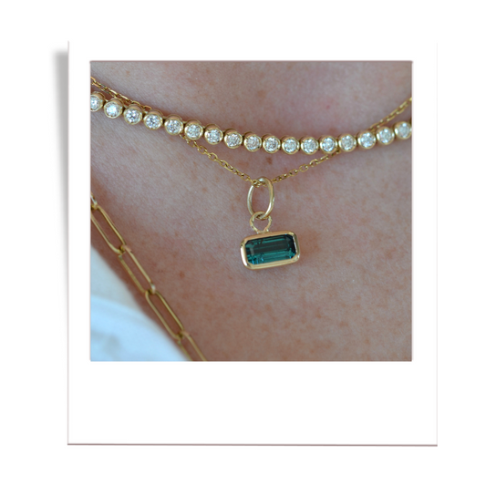Teal Tourmaline Pendant
