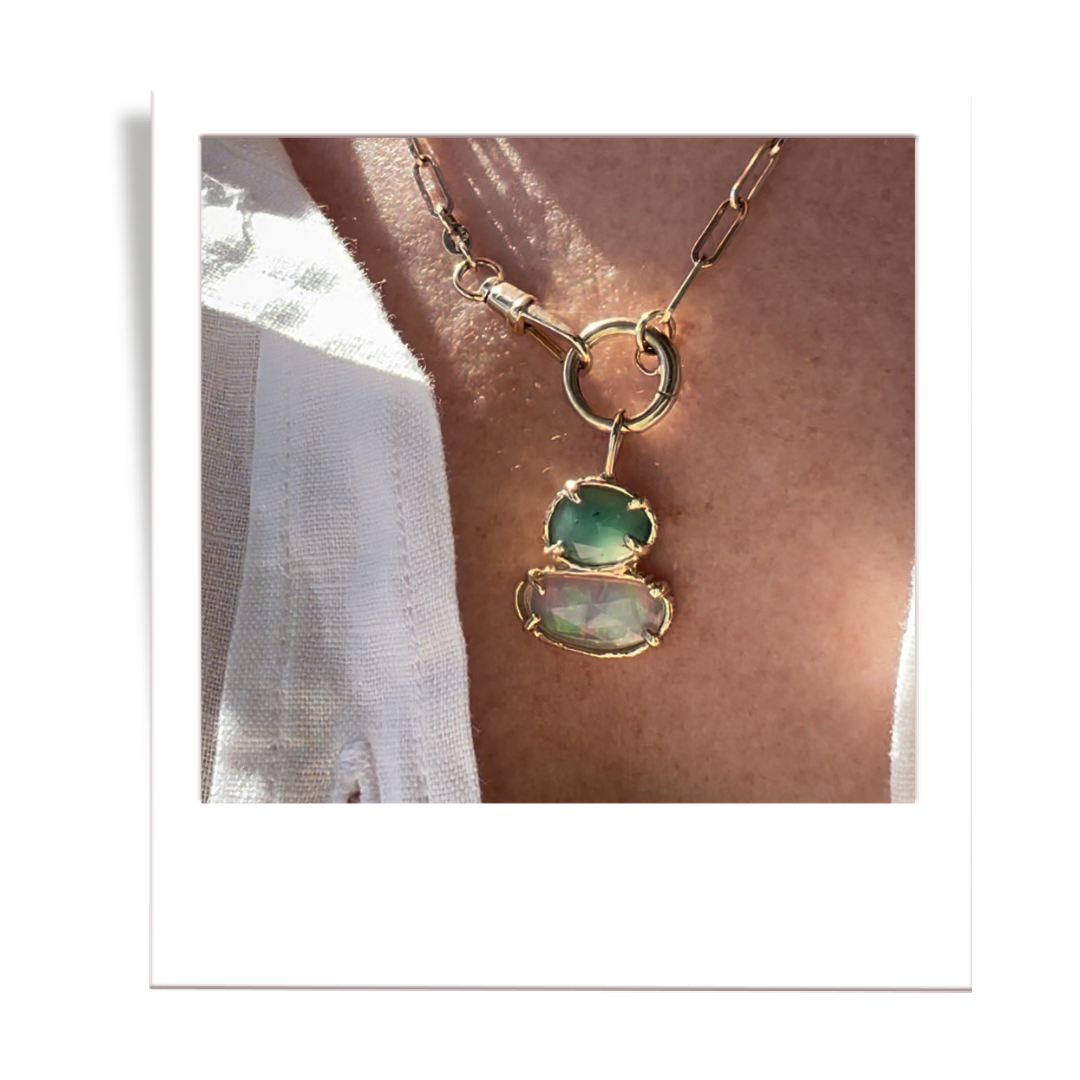 Rustic Emerald + Welo Opal