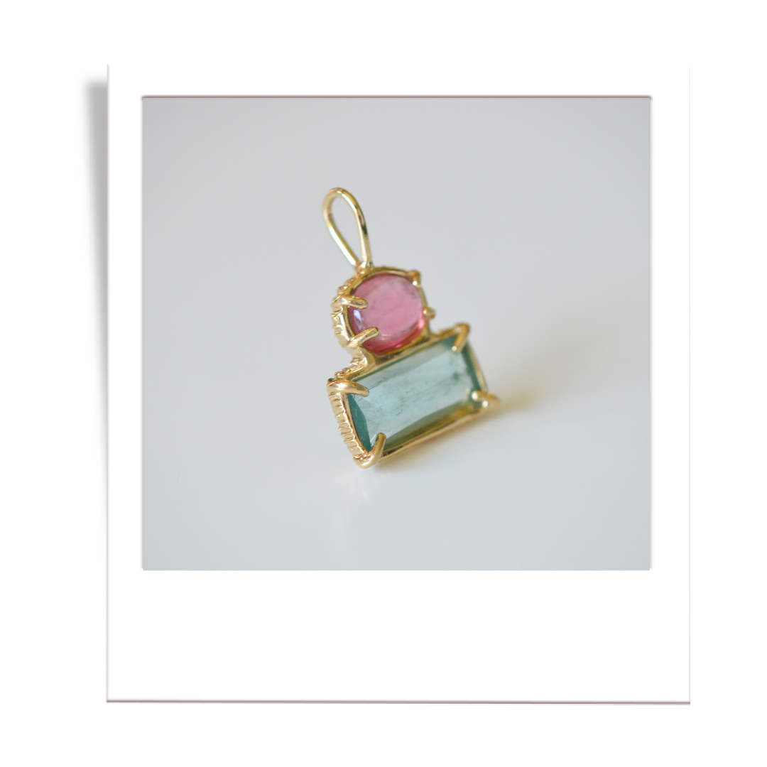 Pink and Minty Teal Tourmaline