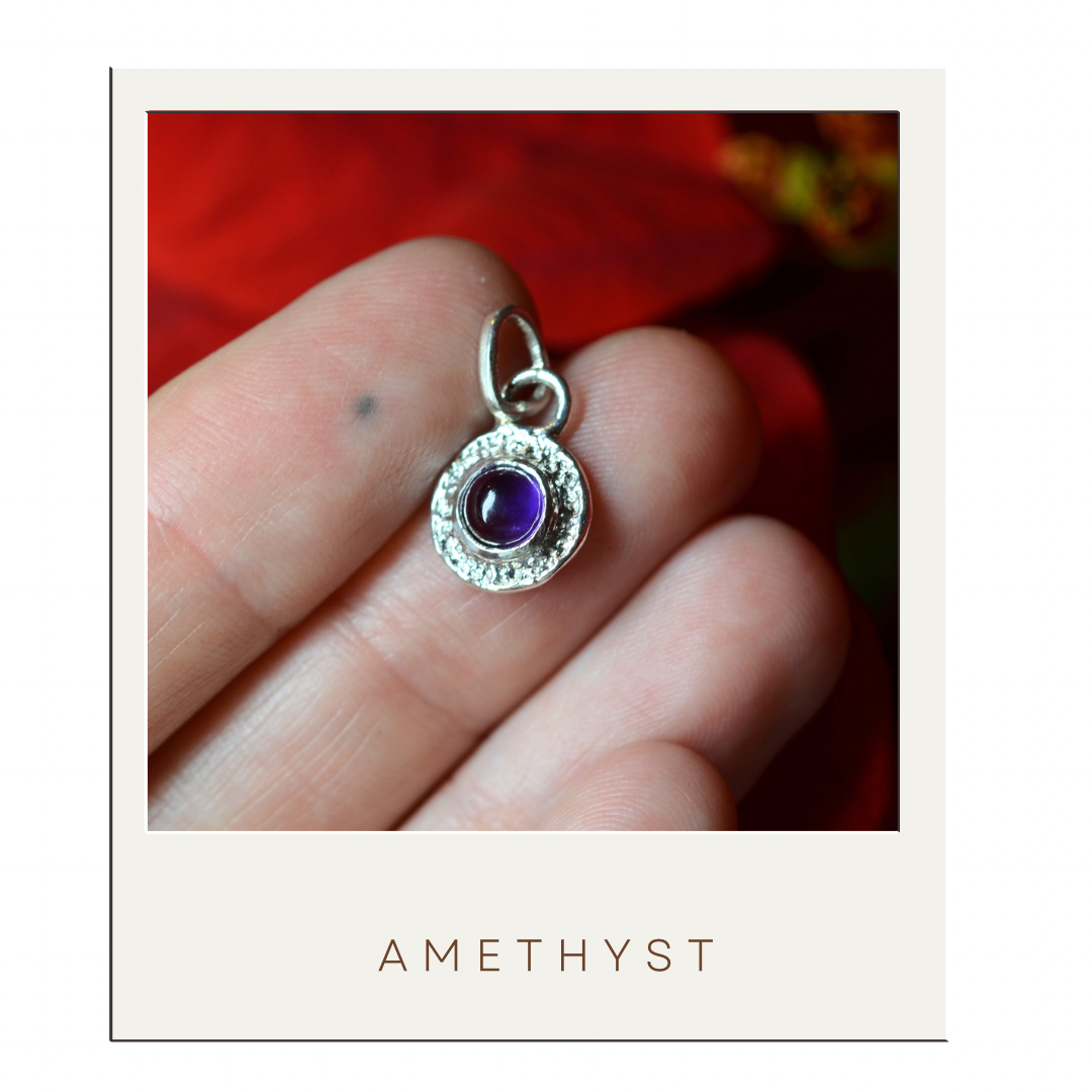 Amethyst Disc Pendant