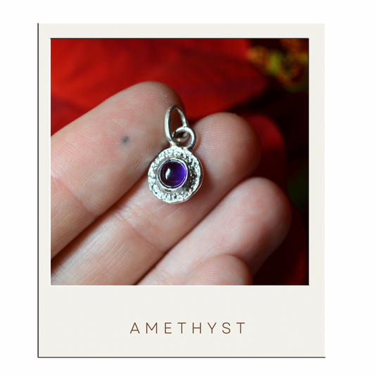 Amethyst Disc Pendant