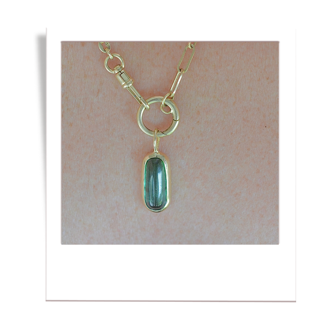 Green-Blue Tourmaline Pendant