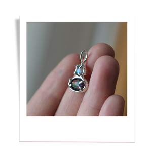 Labradorite and Black Opal