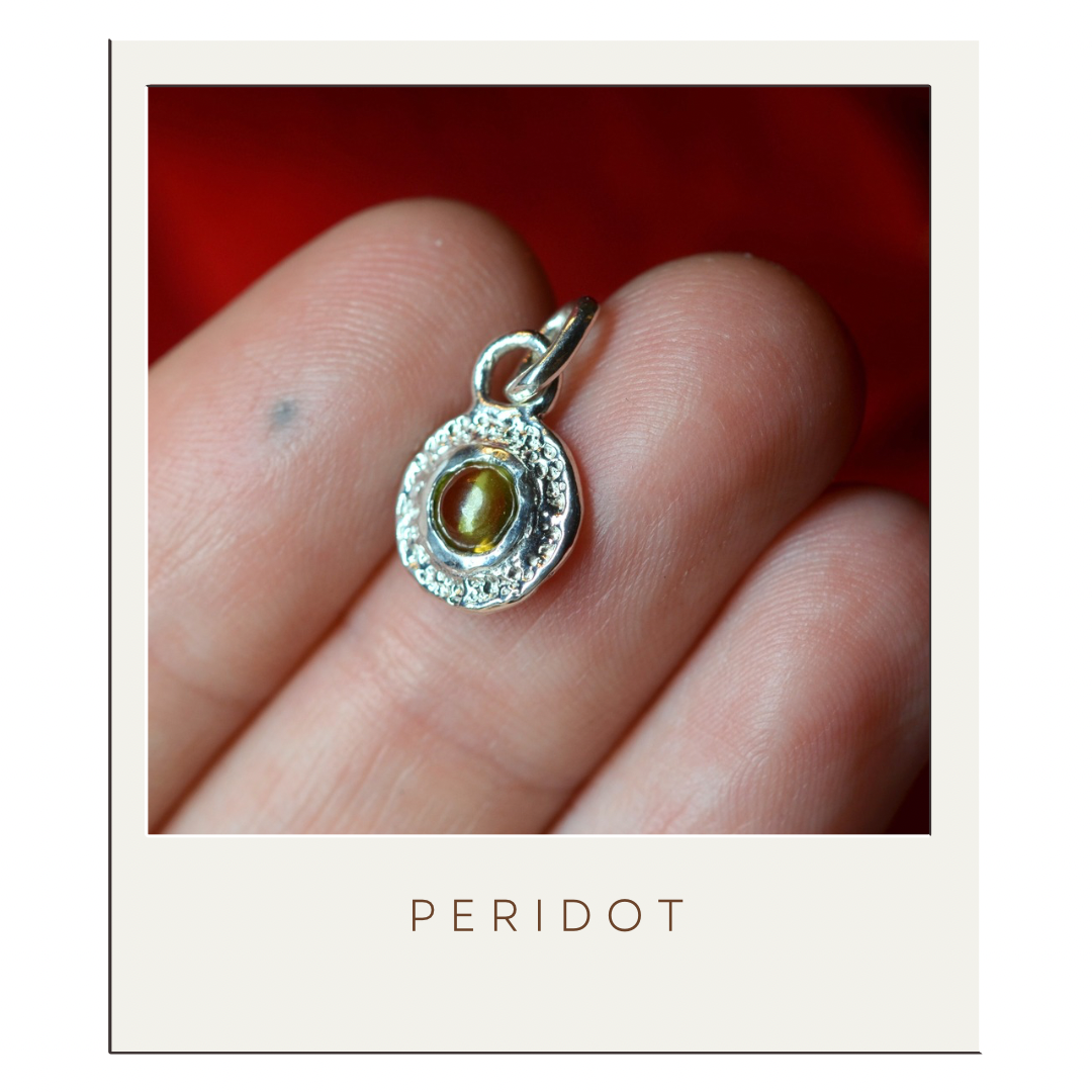 Peridot Disc Pendant