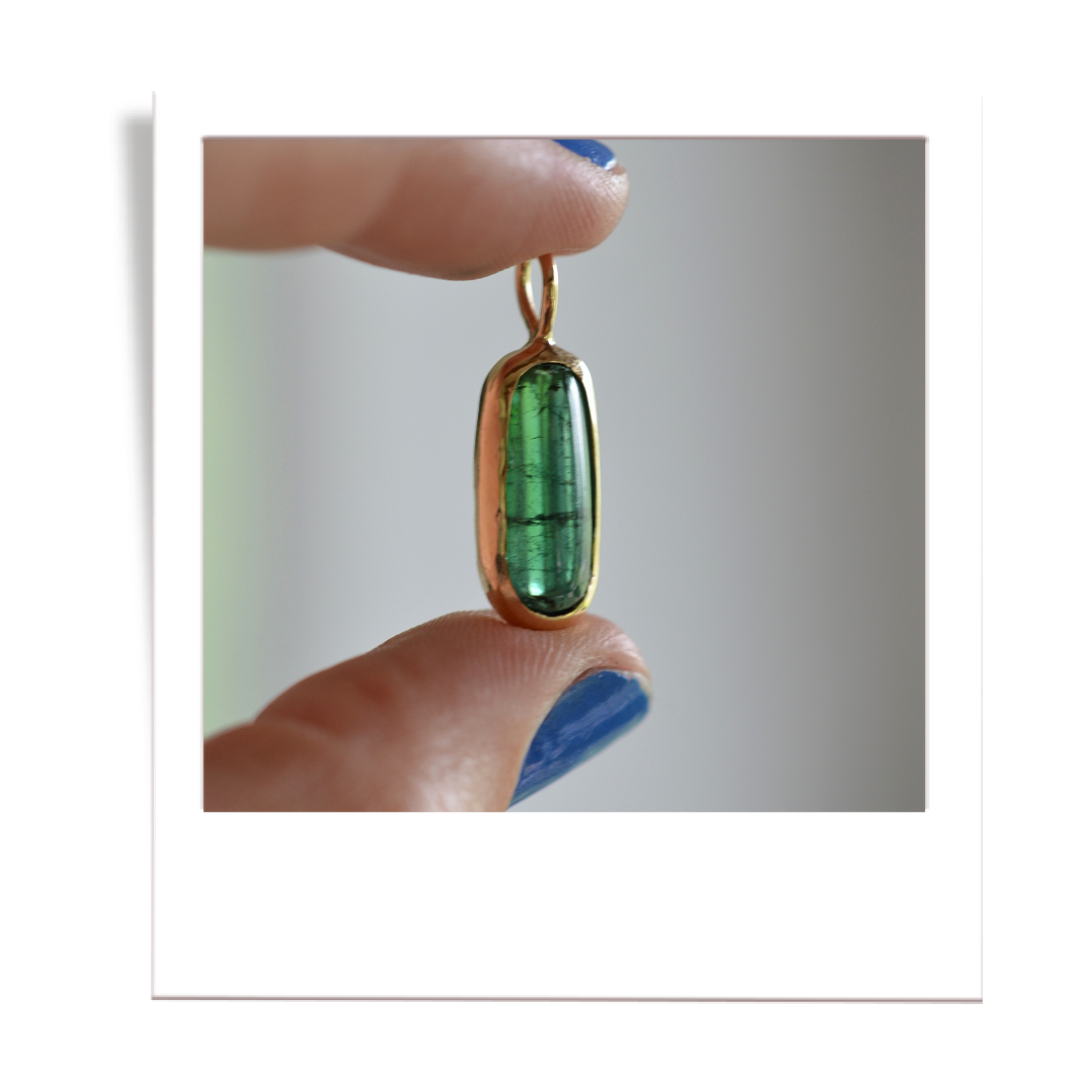 Green-Blue Tourmaline Pendant