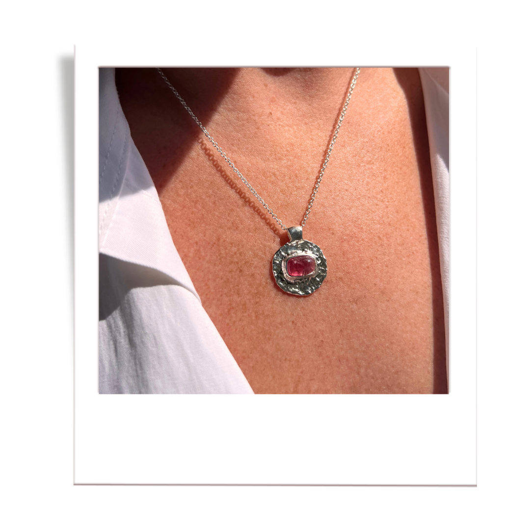Pink Tourmaline Medallion