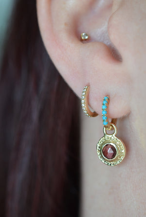 Turquoise hoops