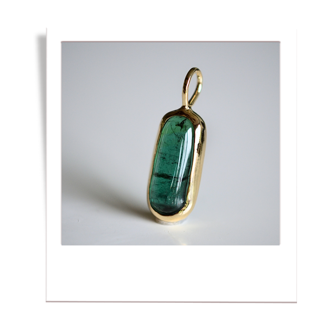 Green-Blue Tourmaline Pendant