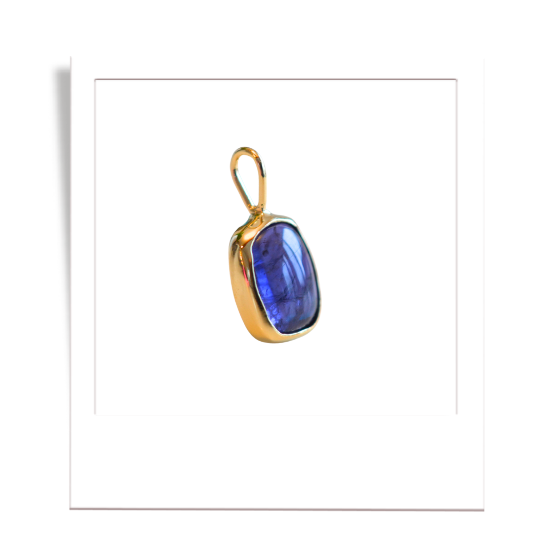 Gold Iolite Pendant