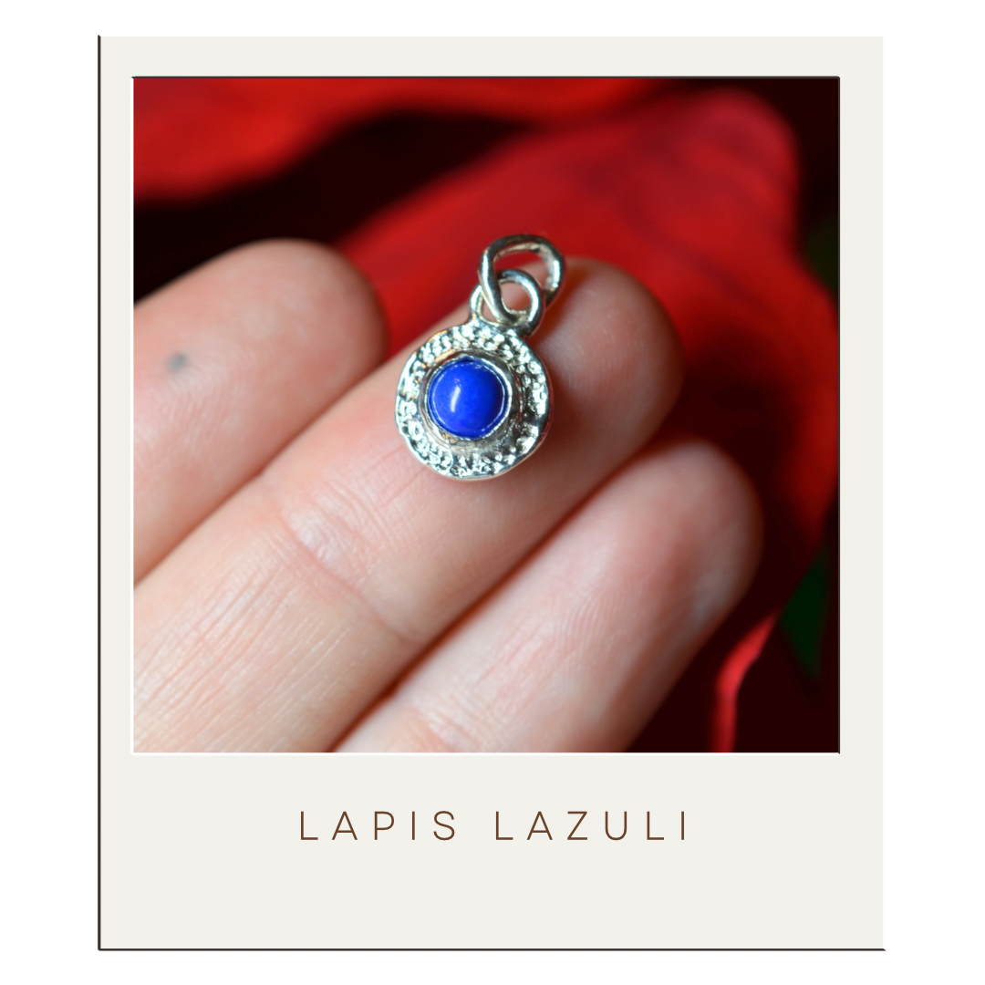 Lapis Lazuli Disc Pendant