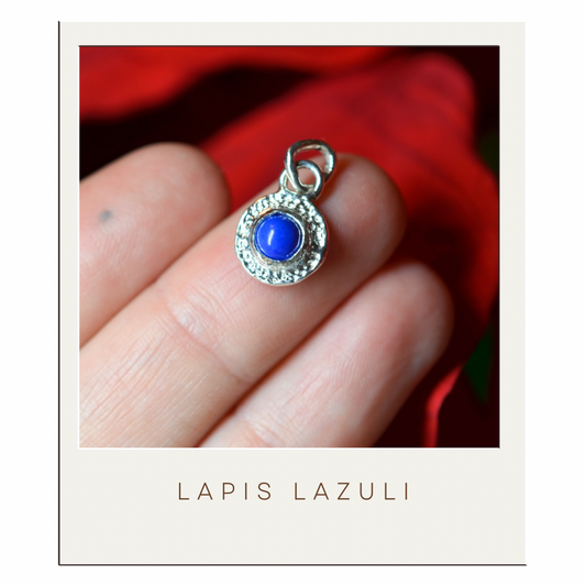 Lapis Lazuli Disc Pendant