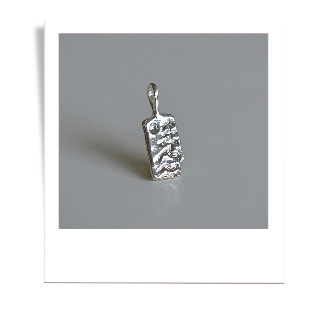 Silver white pine pendant