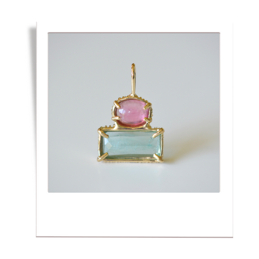 Pink and Minty Teal Tourmaline