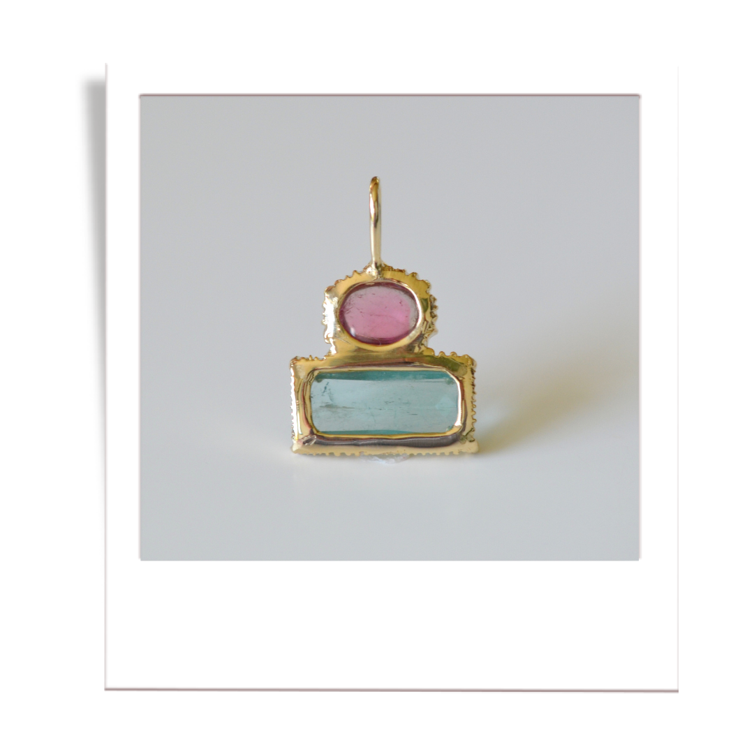 Pink and Minty Teal Tourmaline