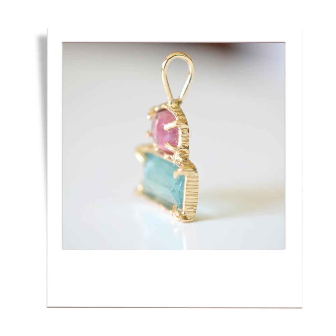 Pink and Minty Teal Tourmaline