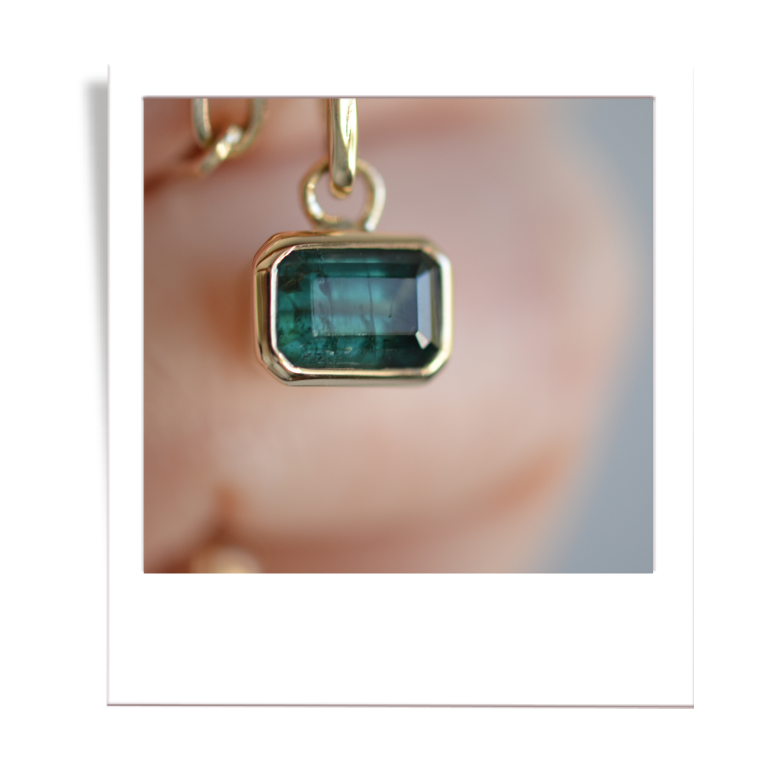 Teal Tourmaline Pendant