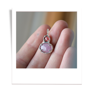 Garnet and Pink Sapphire