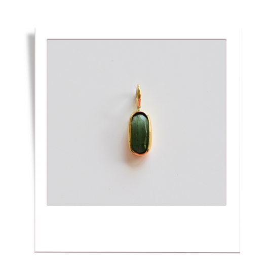 green faceted tourmaline