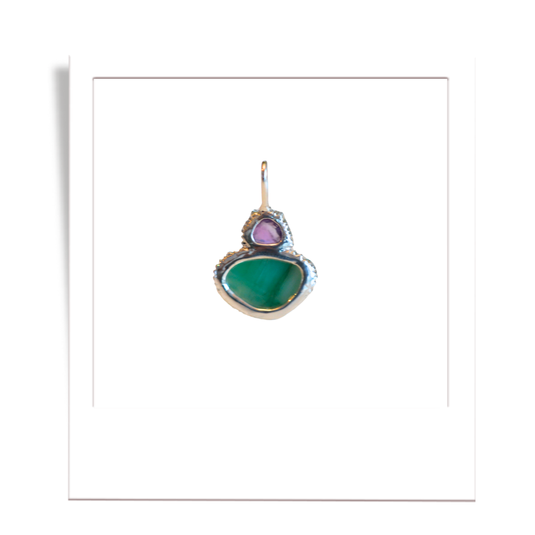 Amethyst & Rustic Emeralds