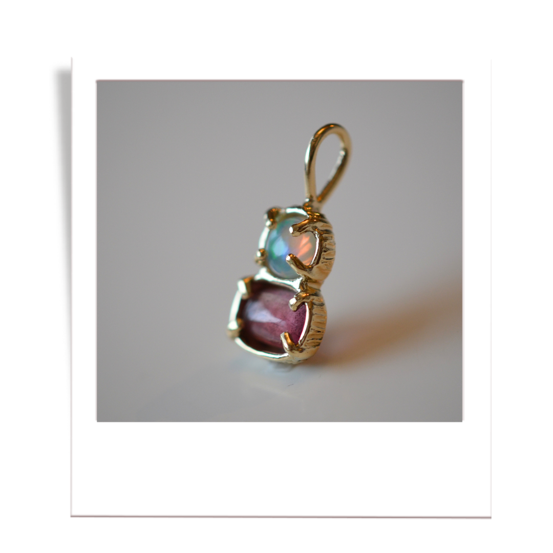 Opal and Pink Tourmaline