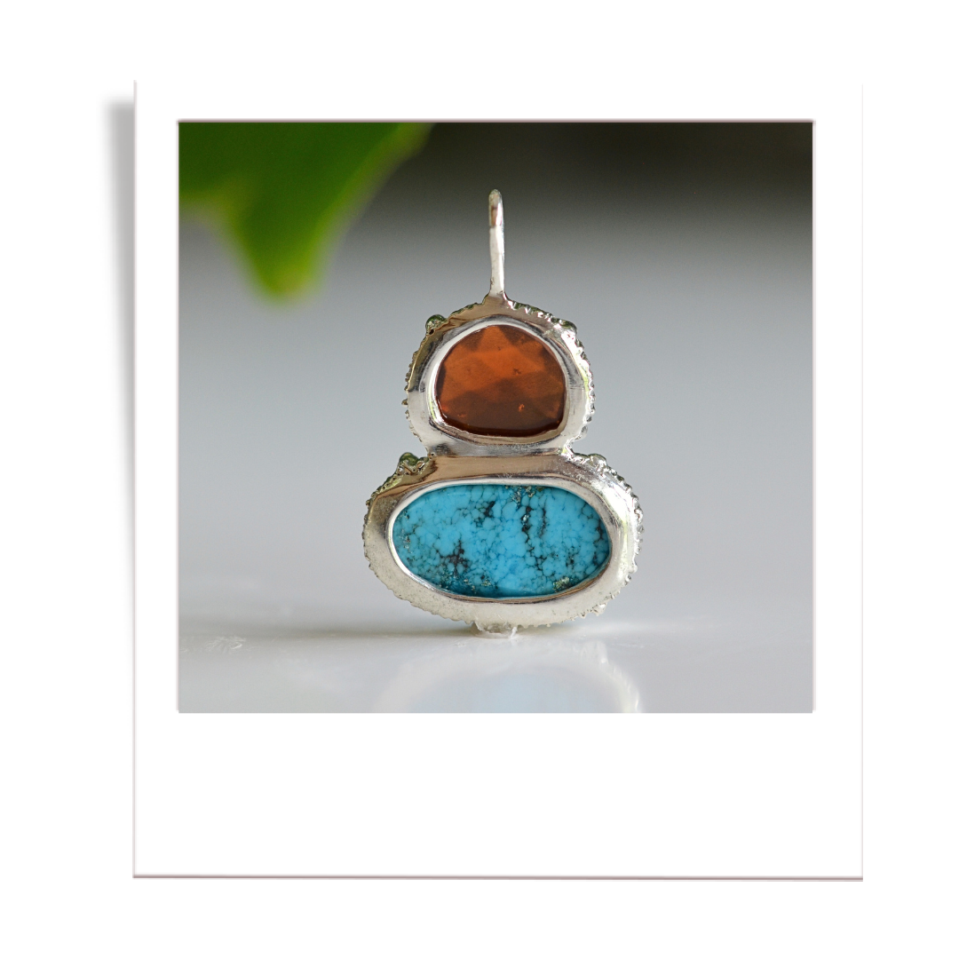 Hessonite Garnet and Turquoise