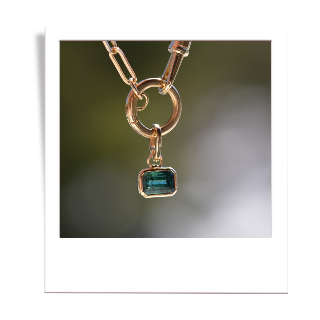 Teal Tourmaline Pendant